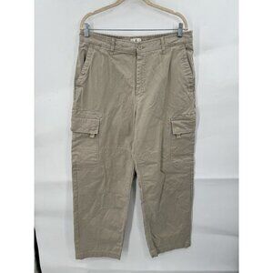 GAP Cargo Heavyweight Pant Men 35/32 Tan Y2K Retro Grunge Gorpcore Baggy 2008